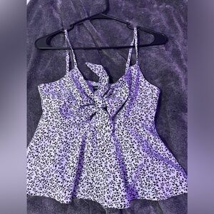 White and black blouse